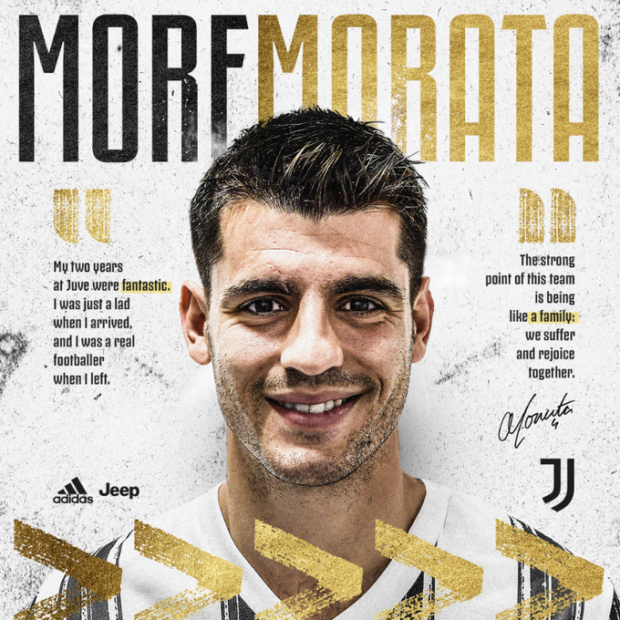 Post social della Juventus con il quale annuncia l'acquisto del calciatore