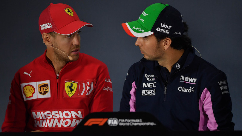 Sebastian Vettel, futuro pilota Aston Martin, e Sergio Perez