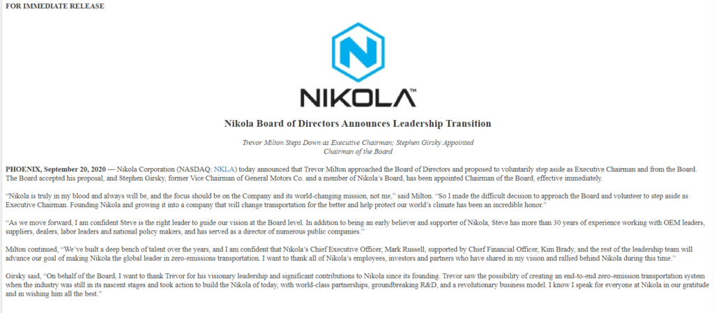 Nikola, l'azienda visionaria tra dimissioni ed indagini