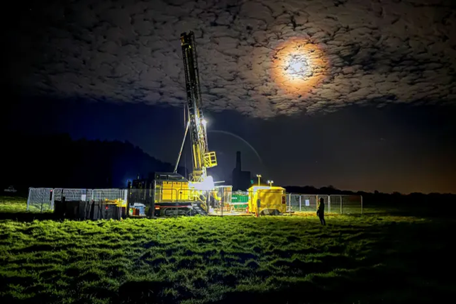 Il sito pilota di perforazione geotermica in Cornovaglia. Il metodo estrae il litio e produce energia a basse emissioni di carbonio