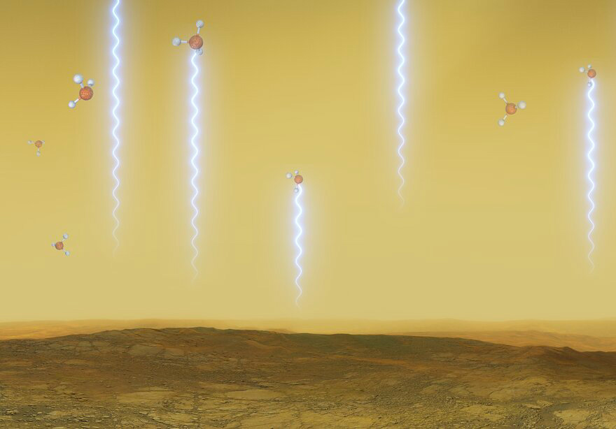 Rappresentazione artistica della fosfina su Venere. Credits: Eso/M. Kornmesser/L. Calçada