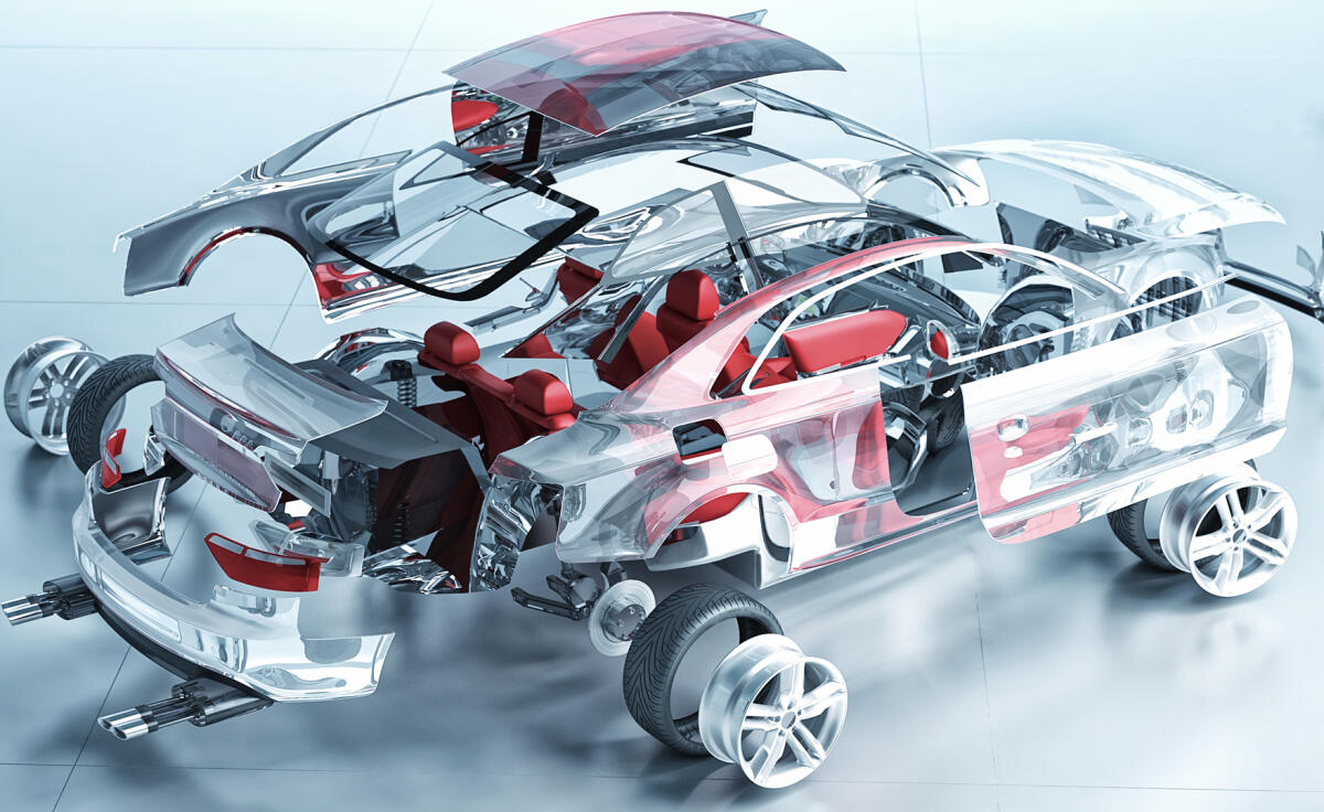 Osservatorio Continental 2020 Mobilità e Sicurezza:cosa cambia per l'Industry - exploded transparent car