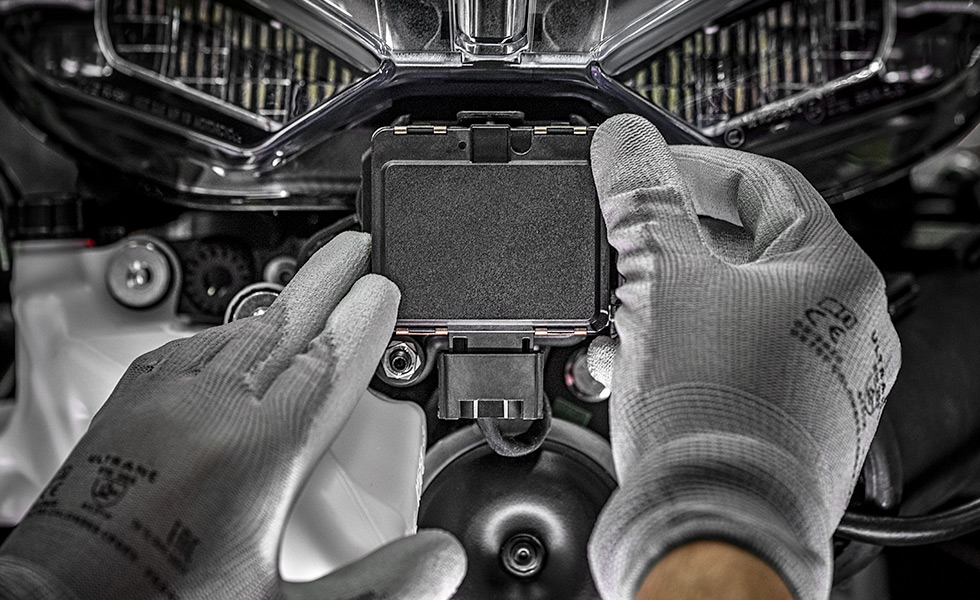 Sistema radar anteriore Ducati Multistrada V4. Credits: Ducati