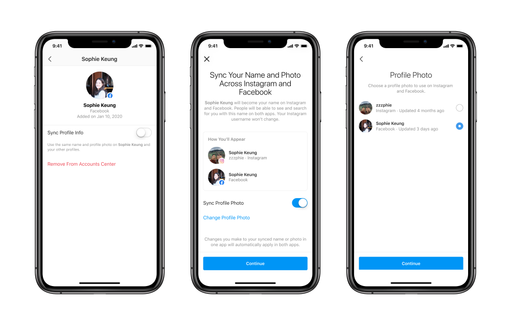 Con Accounts Center sarà possibile gestire i propri profili social con un unico account.