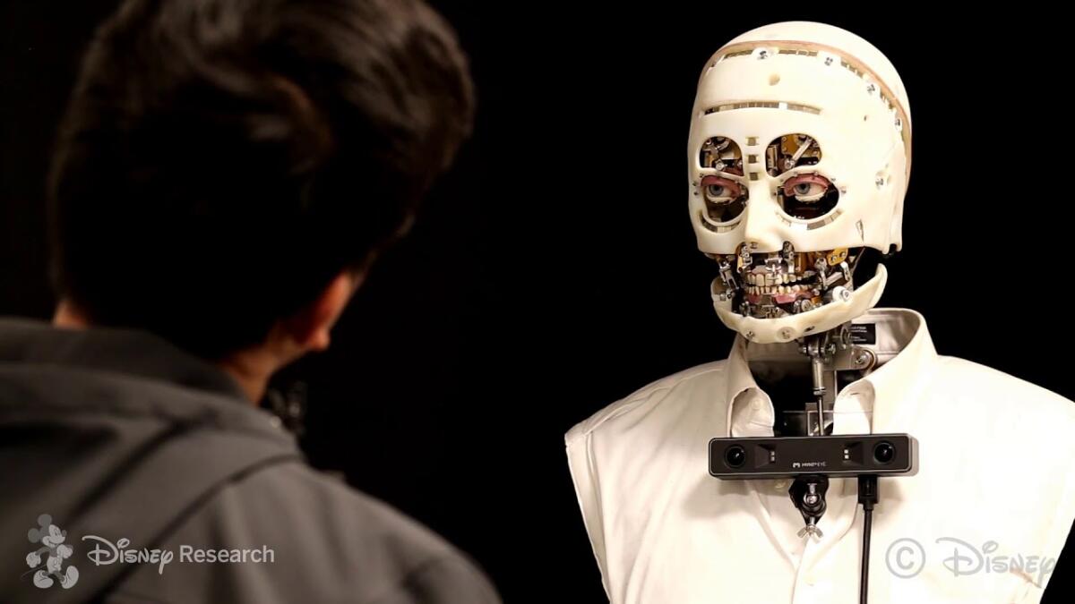 Ingegneri Disney al lavoro su un robot dallo sguardo umano - Disnery realizza un robot  dallo sguardo umano. Credits: HDBlog.it