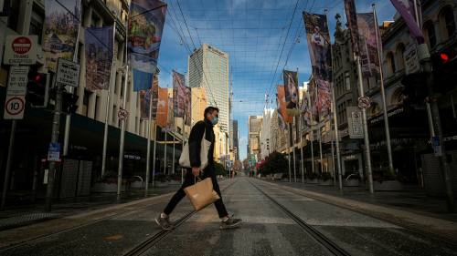 Una Melbourne deserta durante il lockdown di 112 giorni  Credits: APP IMAGE