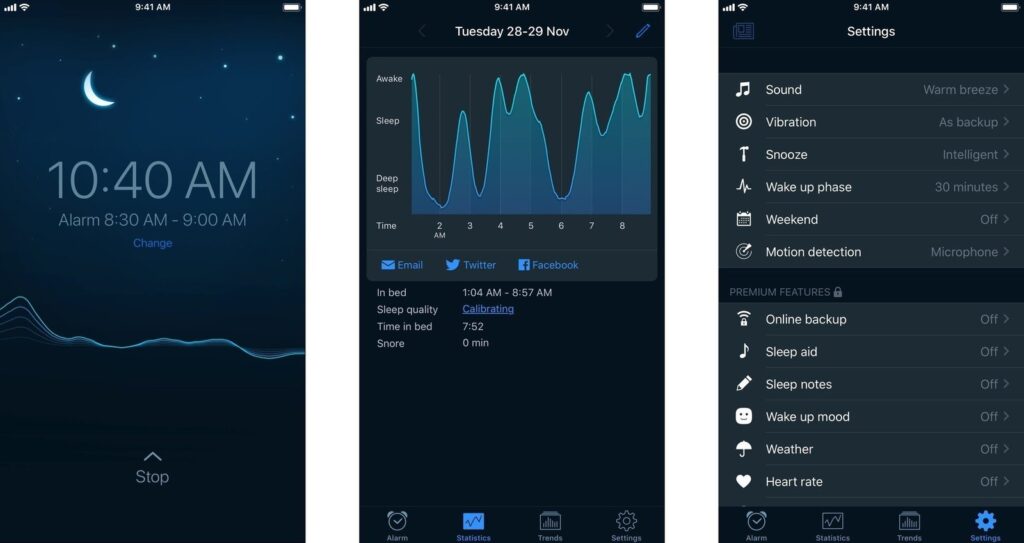 Sleep Cycle Alarm Clock offre diverse funzionalità per il controllo del ciclo del sonno. Credits: iMore