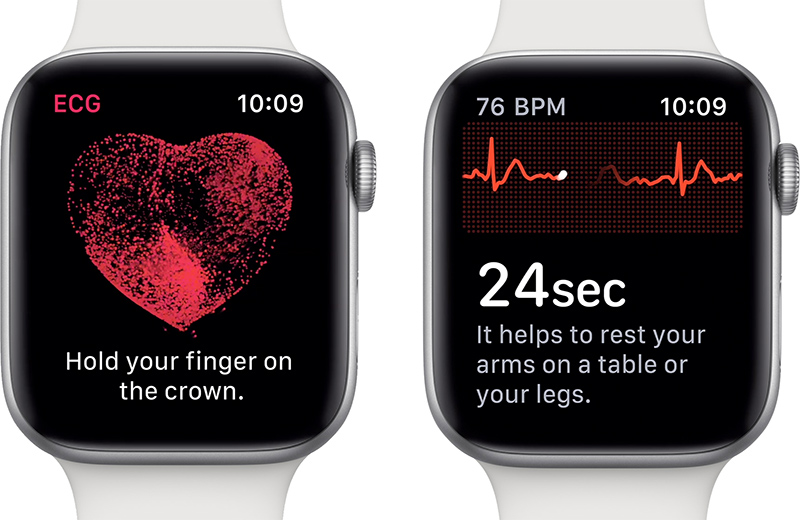 L'app ECG presente sugli Apple Watch serie 6. L'app Nightware contro gli incubi è disponibile solo su quesi smartwatch. Credits: iPhoneItalia