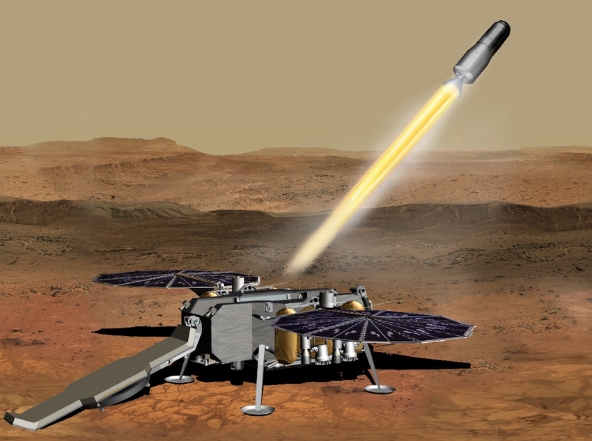 Rappresentazione di una fase di MSR. Credits: nasa.gov