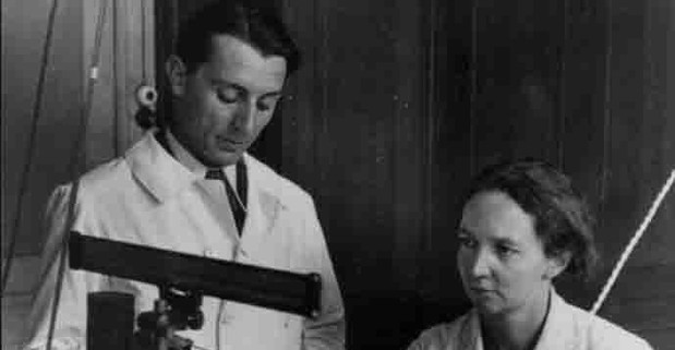 Frederic Joliot e Irene Curie.Photo by: Museé Curie