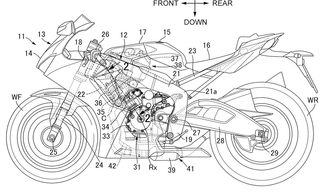 Brevetto Honda per Superbike Ufficio Brevetti Giapponese