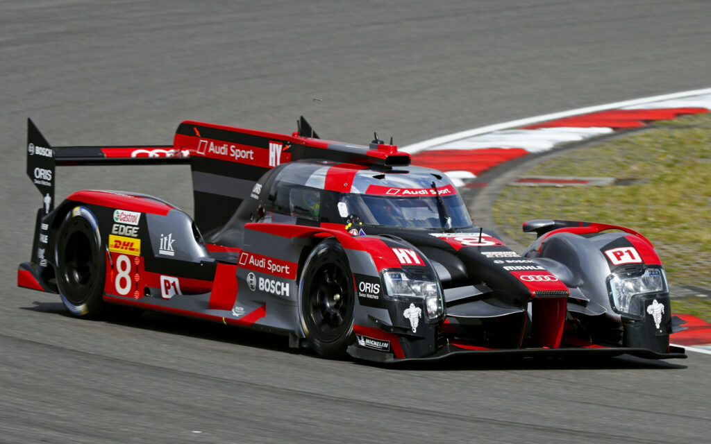 Audi R18 e-tron nel 2016, ultimo anno di partecipazione della casa di Ingolstadt al campionato Endurance