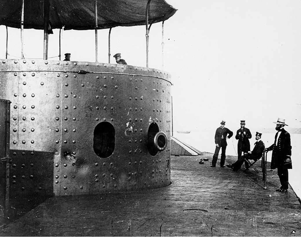 Torretta della Uss Monitor, una delle prime navi con l’armamento principale montato in torrette corazzate, ma ancora ad avancarica. Credits: U.S. Naval History & Heritage Command