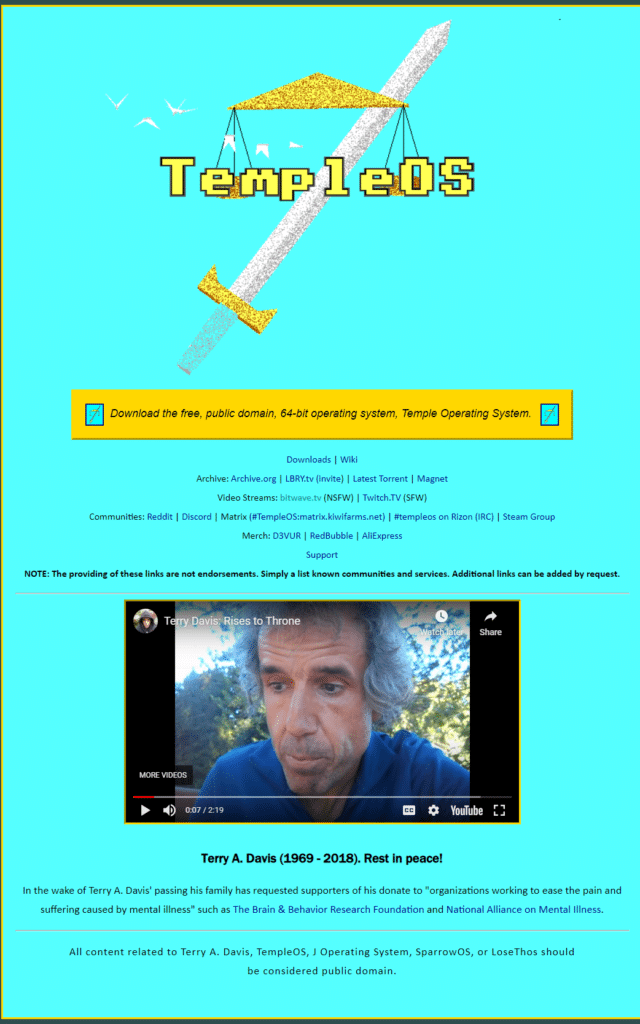 TempleOS: il sistema operativo più strano mai creato