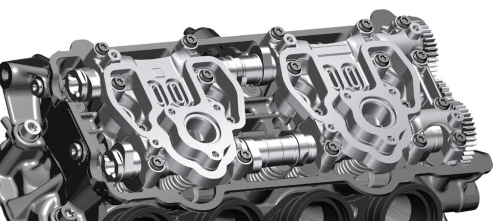 La testata del motore della nuova BMW S 1000 R