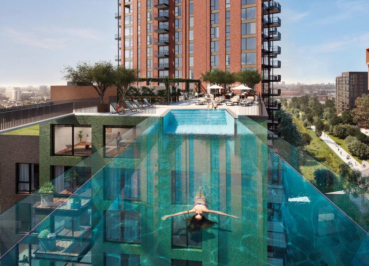 Sky Pool, una piscina tra due grattacieli - Sky Pool, una piscina tra due grattacieli. Ph. embassygardens.com