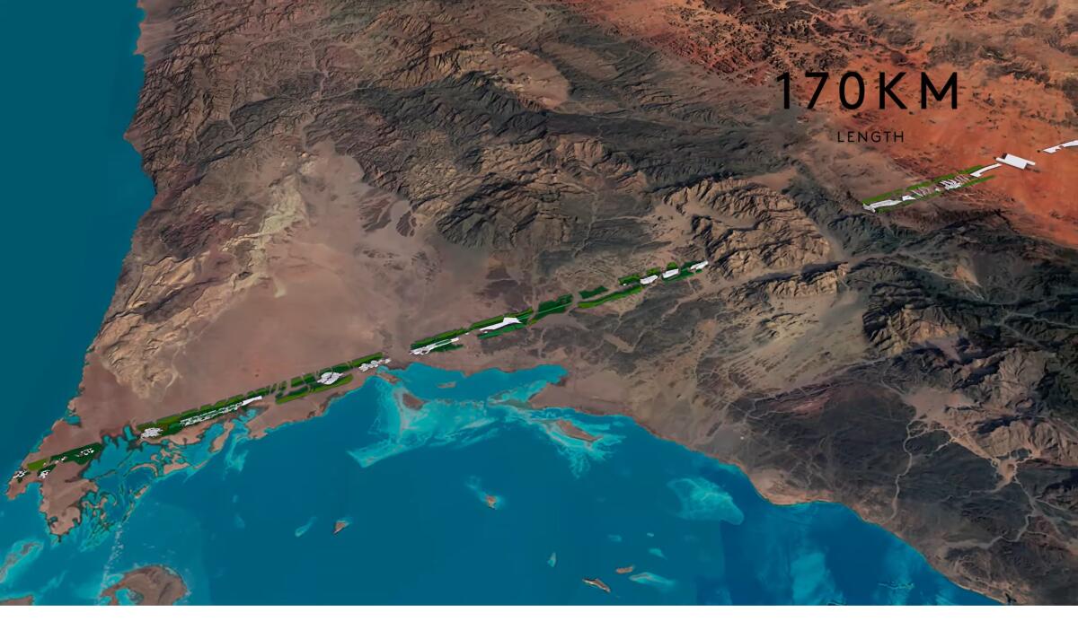 The Line, la città senza auto e strade lunga 170 km in Arabia Saudita - 