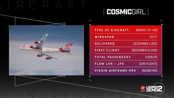 Dettagli della Cosmic Girl. Crediti: Virgin Orbit.