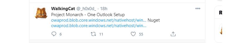I file di installazione di One Outlook, l'altra novità di Microsoft per il rinnovamento di Windows 10.