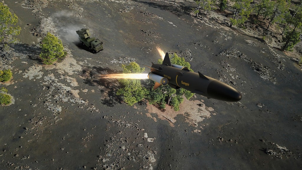 Lancio  RBS15 Gungnir da un mezzo terrestre. Credits: Saab