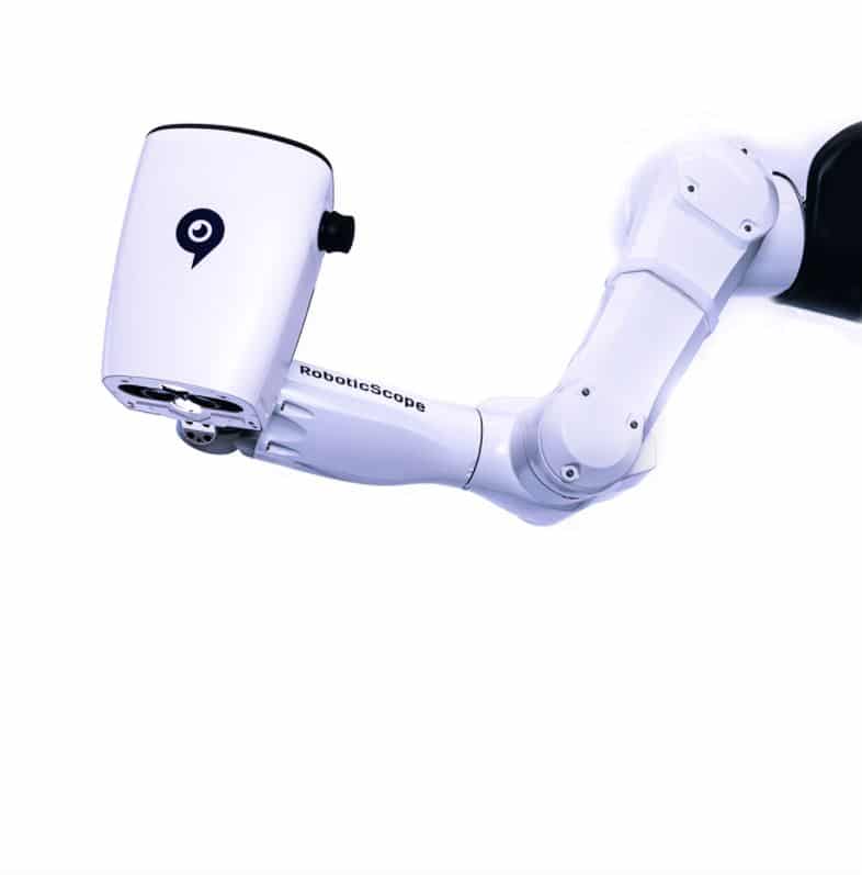 Braccio robotico con telecamera sull'estremità. Credits: BHS