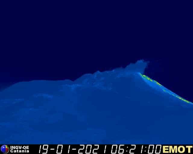 Aggiornamento INGV - Etna, 19 gennaio 2021, ore 06.21