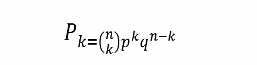 Formula per la distribuzione binomiale