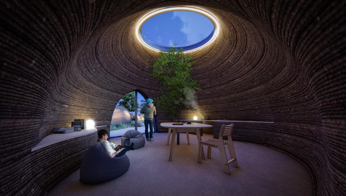Tecla, un habitat sostenibile in terra stampato in 3D - PH: mcarchitects.it