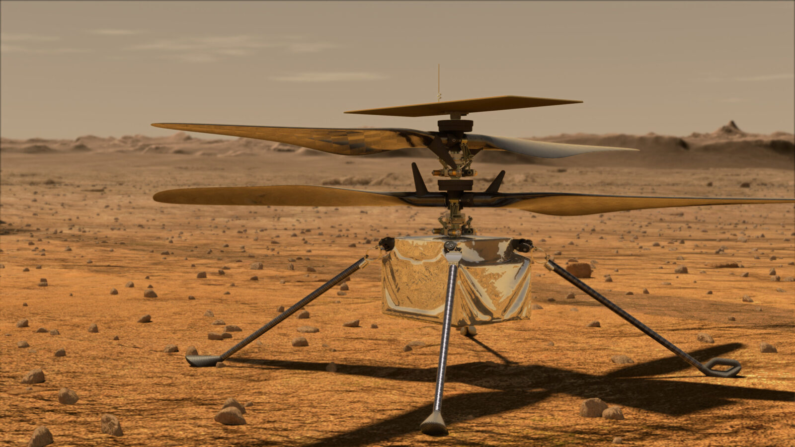 L'elicottero Ingenuity. Credits: NASA's Mars Exploration Program