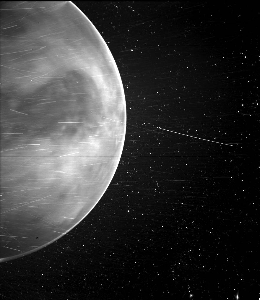 La fotografia di Venere scattata da Parker. Credits: Nasa.