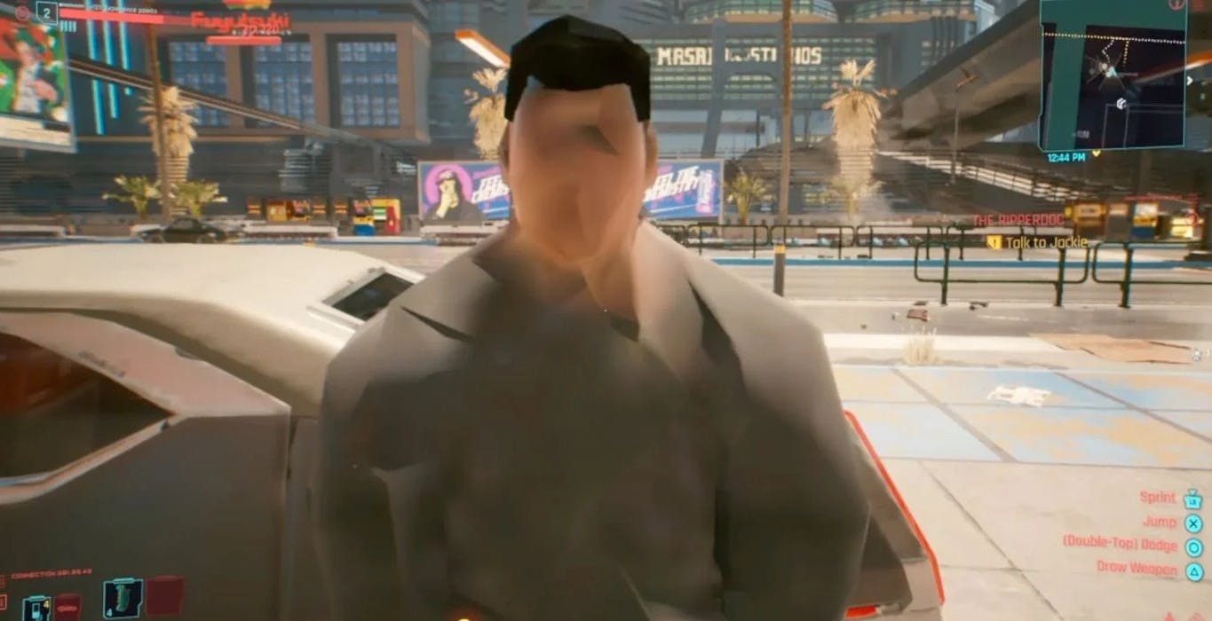 Uno dei bug di cyberpunk
