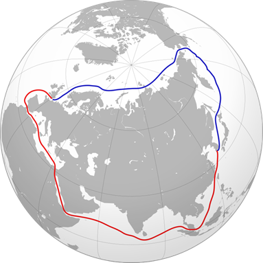 Di Collin Knopp-Schwyn and Turkish Flame, CC BY 4.0, Northern Sea Route vs Southern Sea Route