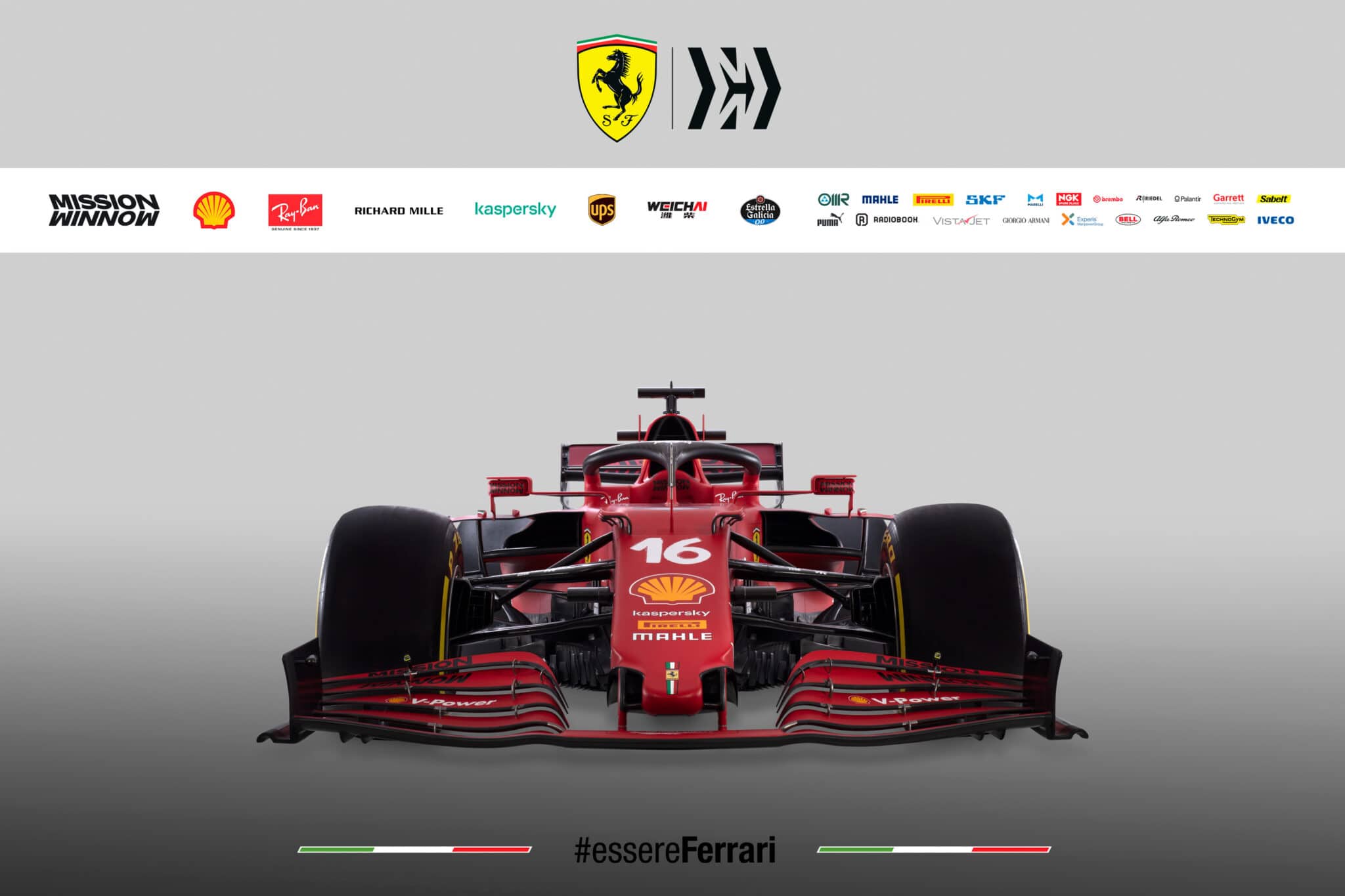 Il frontale della Ferrari SF21