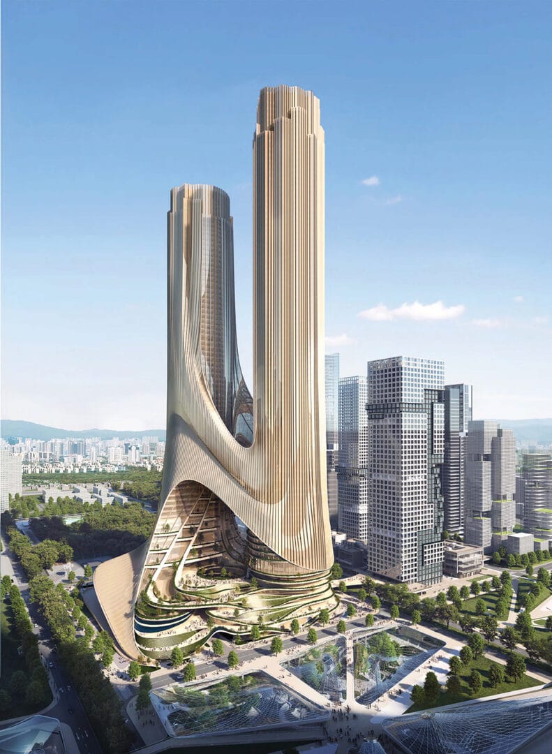 La Torre C nel distretto di Shenzen. PH: zaha-hadid.com