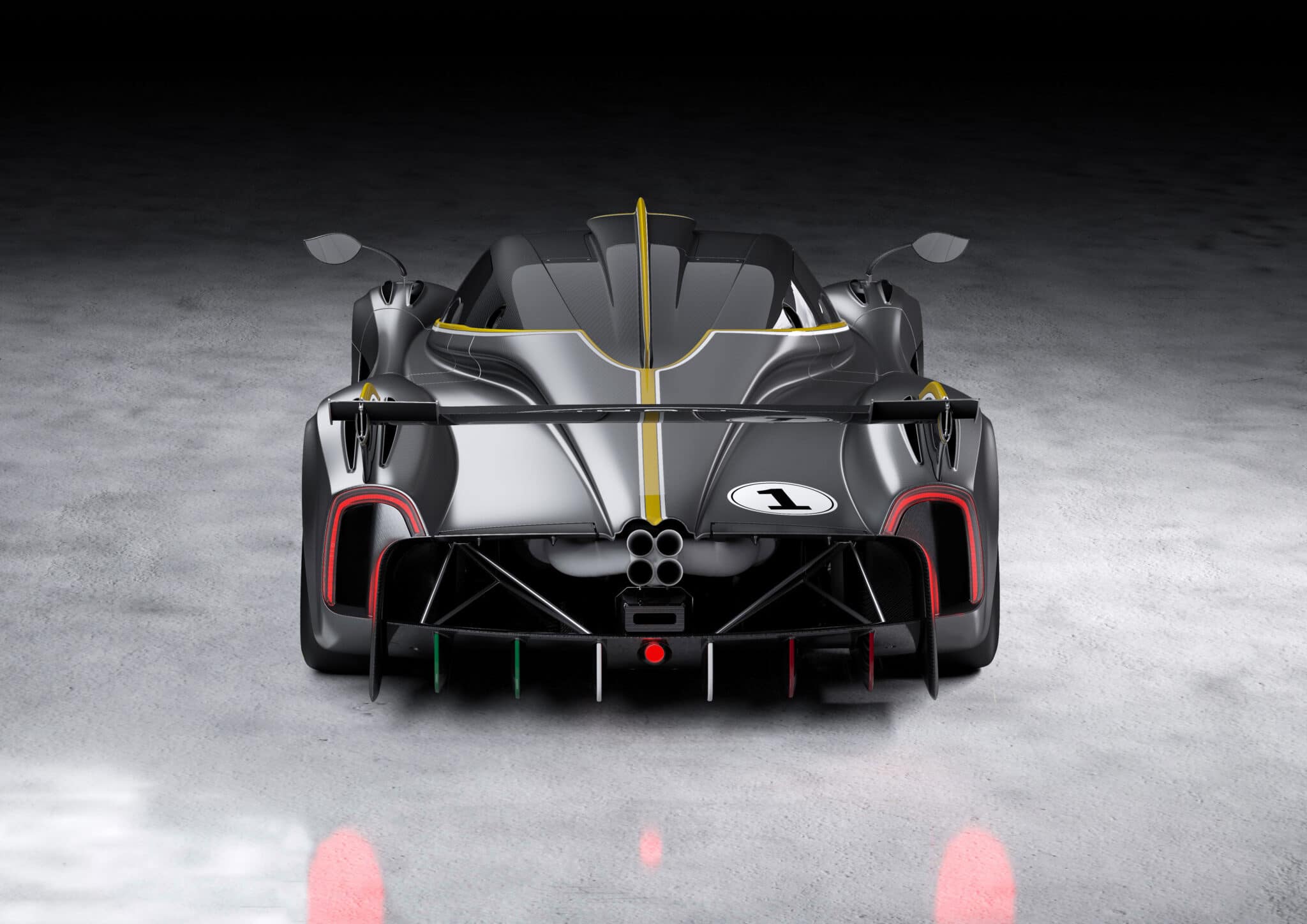 Il posteriore della nuova Huayra R