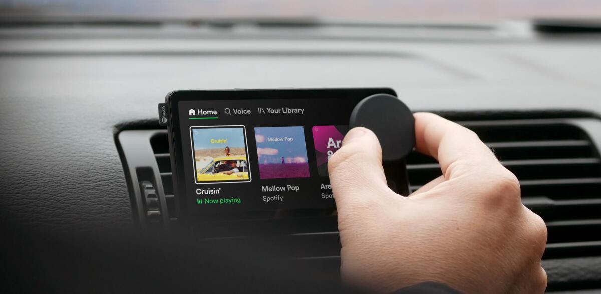 Spotify presenta Car Thing, il dispositivo per ascoltare la musica in auto - Car Thing di Spotify. Fonte: Spotify