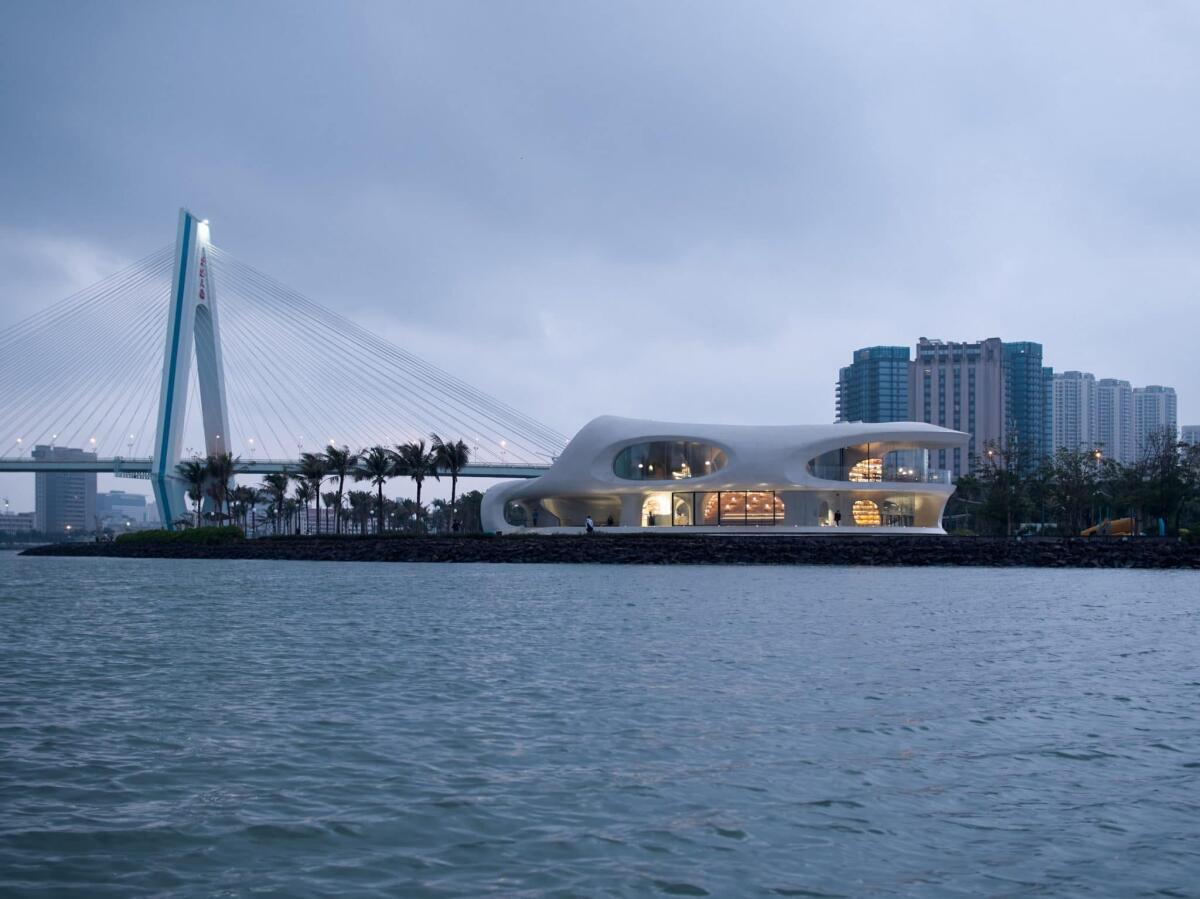 La biblioteca amorfa in un'isola cinese - Ph: Dezeen