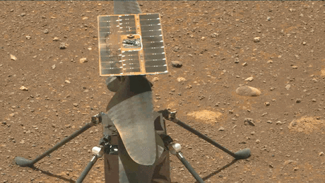 Il test dei rotori di Ingenuity. Credits: NASA/JPL-Caltech