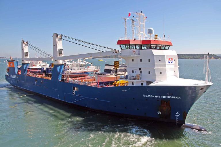 La MV Eemslift Hendrika, Fonte: vesselfinder.com