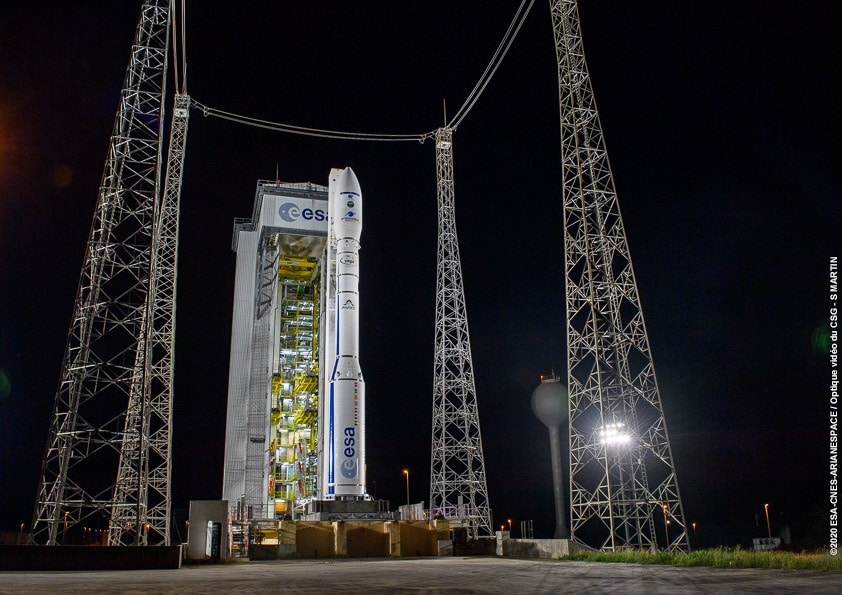 Missione VV17: il razzo dell'ESA VEGA pronto al lancio. Credits: ESA-CNES-Arianespace
