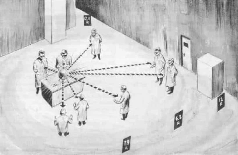 Ricreazione degli avvenimenti del 21 maggio 1946Credits: Los Alamos Laboratories
