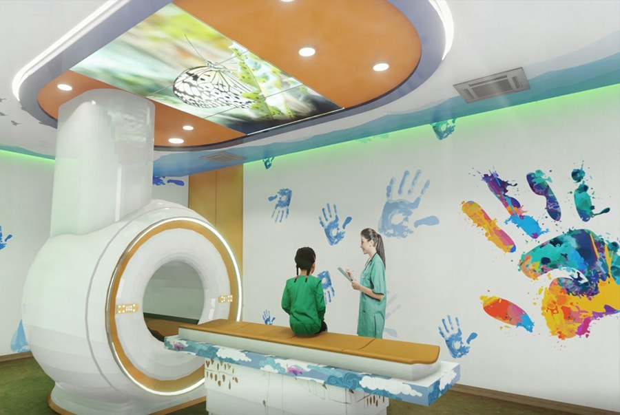 Render sala diagnostica. Ph. heliopolis21.it