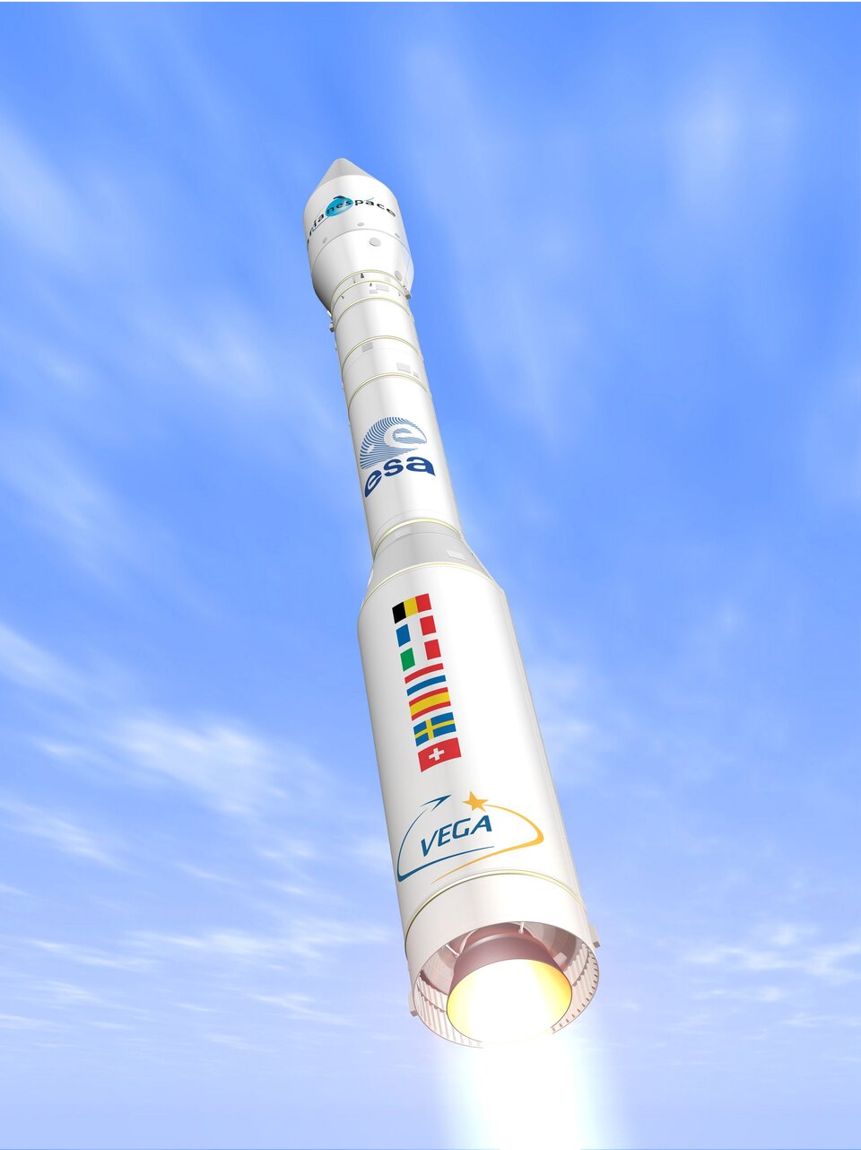 Concept artistico del lanciatore Vega Credit: ESA