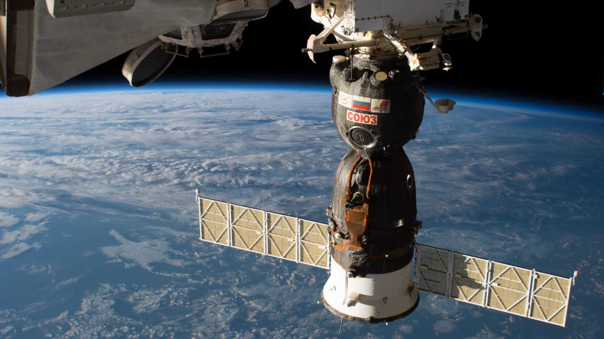 Soyuz attraccata alla ISS. Credits: Nasa