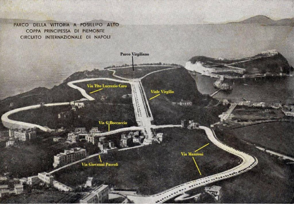 Il circuito del Gran Premio di Napoli che si snoda tra le stradine di Posillipo