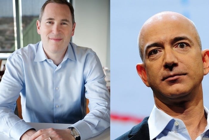 Andy Jassy and Jeff Bezos