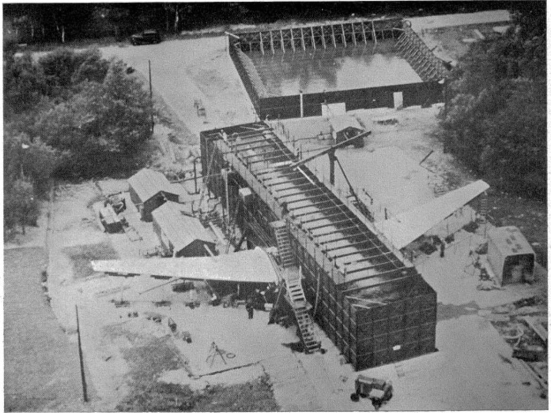 Serbatoio d’acqua utilizzato per testare il comportamento a fatica del De Havilland Comet in seguito a ripetute pressurizzazioni. (Fonte: Federal Aviation Administration)