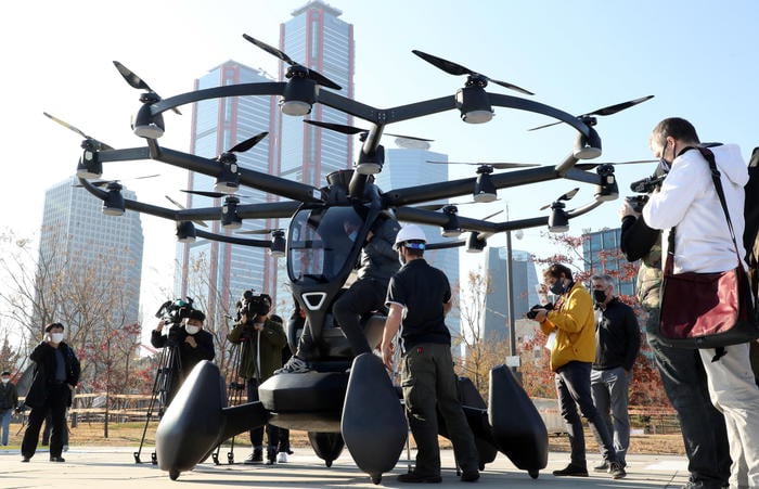 Drone-bus eVTOL in arrivo in America. Fonte: Ansa