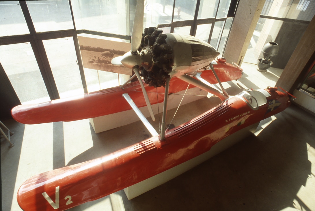 Un Idroscivolante a elica aerea, Museo della Scienza e Tecnologia di Milano. Fonte Wikimedia Commons