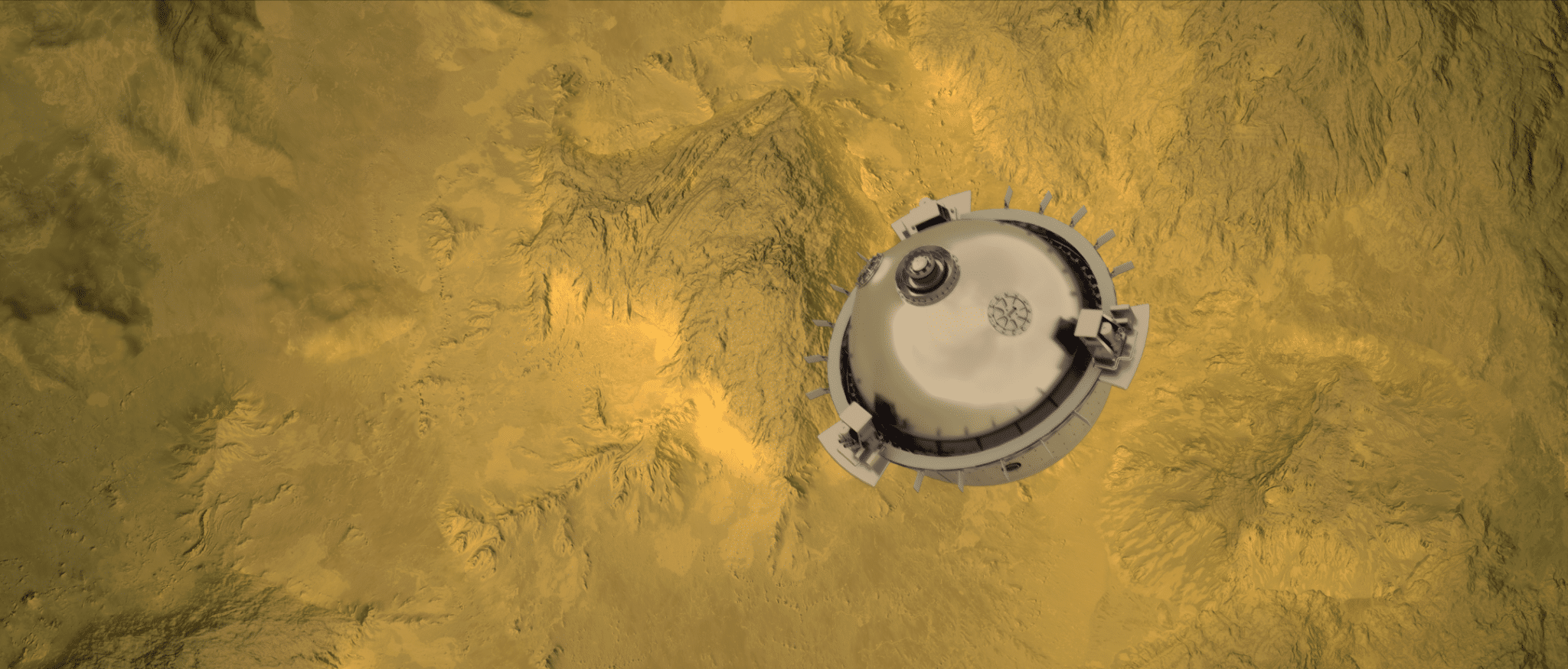 Render della sonda DAVINCI+. Credits: NASA